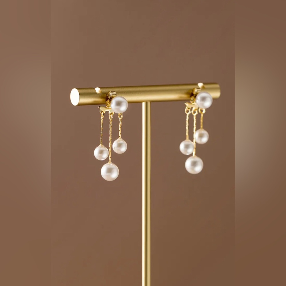 New Madewell 925 Sterling Silver Cultured Pearl Earring Jackets - Picture 6 of 16
